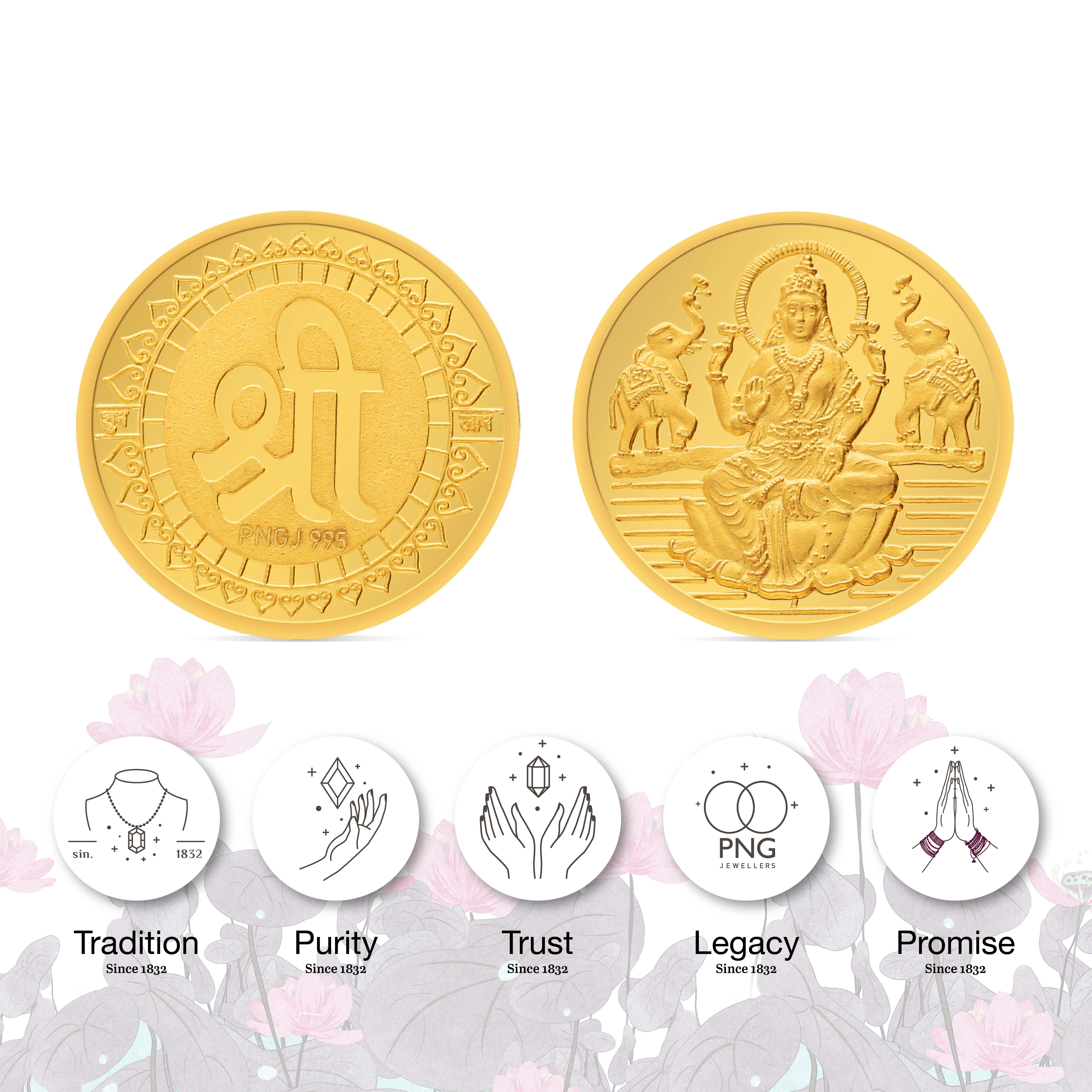 10 Gram 24 KT (995) Laxmi Shree Gold Coin - Image 3