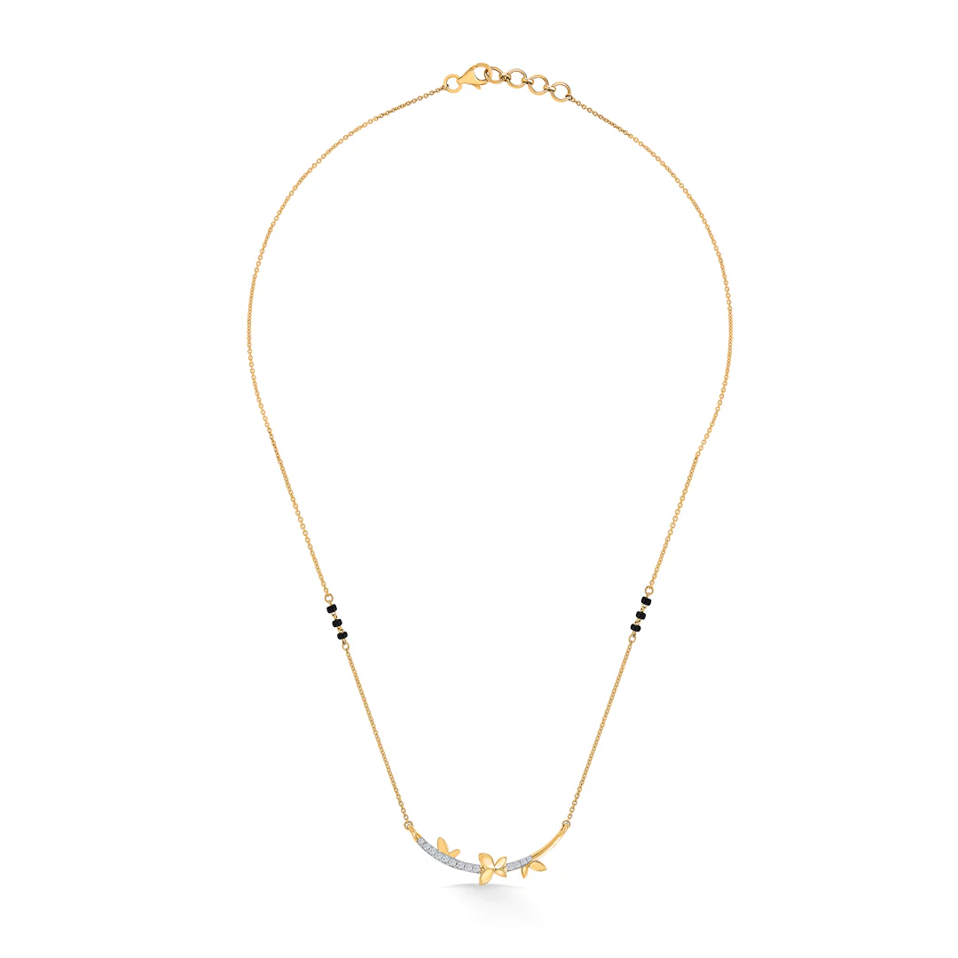 Arcane Beauty Gold & Diamond Modern Mangalsutra for Women - Image 2