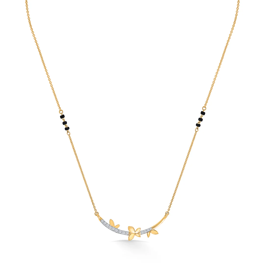 Arcane Beauty Gold & Diamond Modern Mangalsutra for Women - Image 3