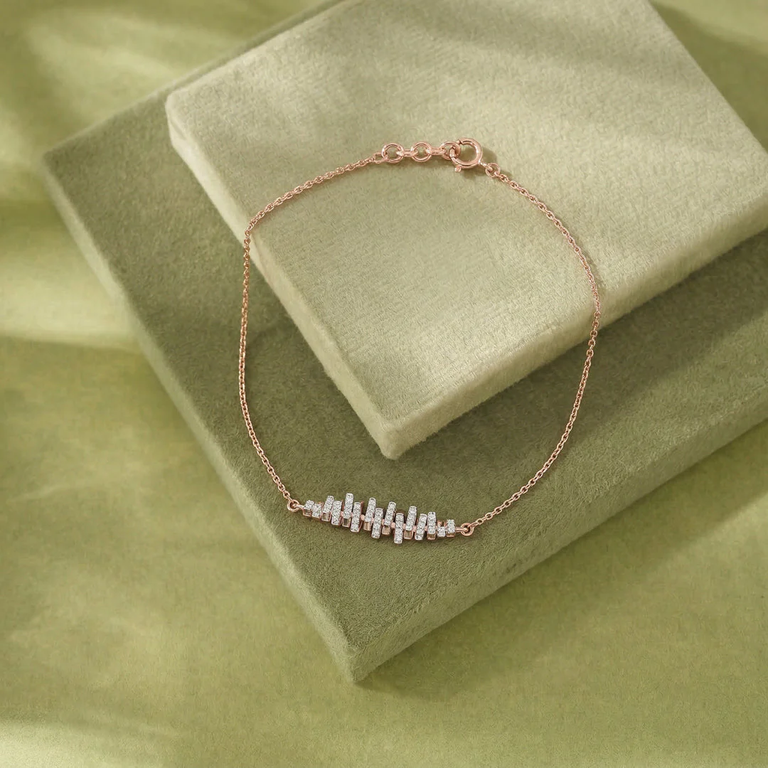 Arinya Arrange Rose Gold Diamond Bracelet