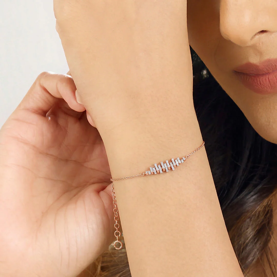 Arinya Arrange Rose Gold Diamond Bracelet - Image 2