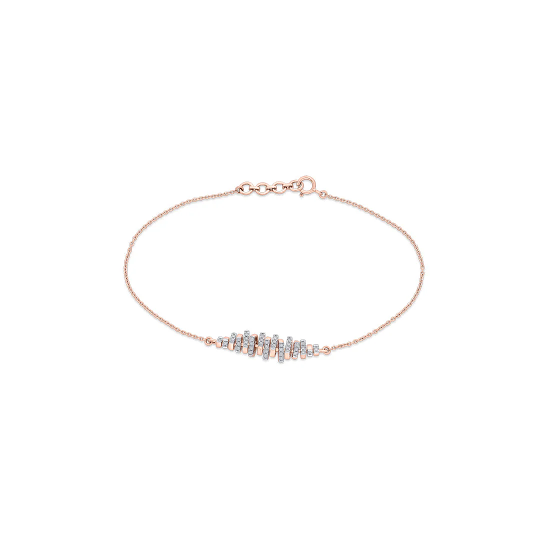 Arinya Arrange Rose Gold Diamond Bracelet - Image 3