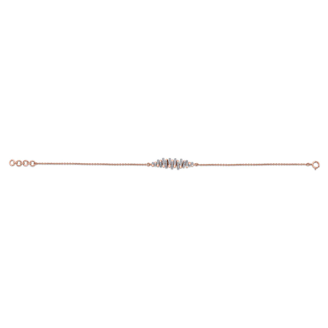 Arinya Arrange Rose Gold Diamond Bracelet - Image 5