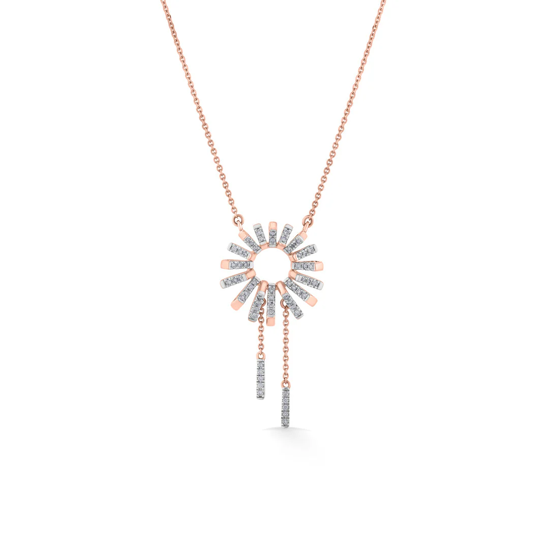 Arinya Flux Rose Gold Diamond Pendant - Image 3