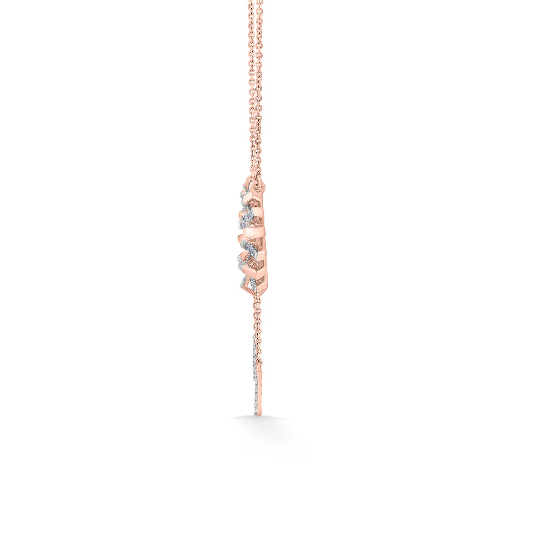 Arinya Flux Rose Gold Diamond Pendant - Image 5