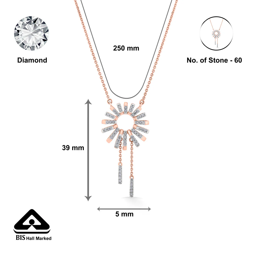 Arinya Flux Rose Gold Diamond Pendant - Image 6