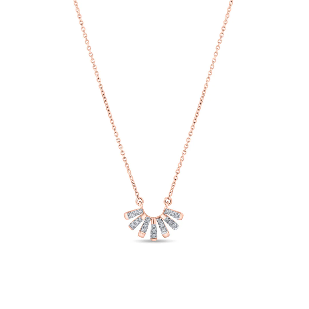 Arinya Linea Rose Gold Diamond Pendant - Image 3