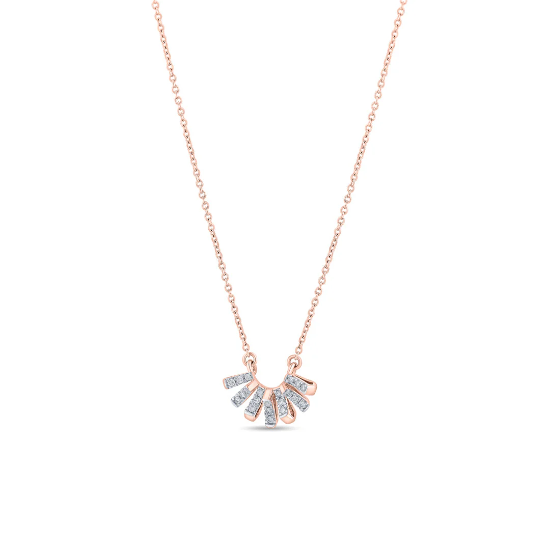Arinya Linea Rose Gold Diamond Pendant - Image 4