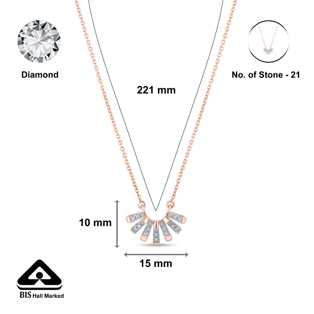 Arinya Linea Rose Gold Diamond Pendant - Image 6