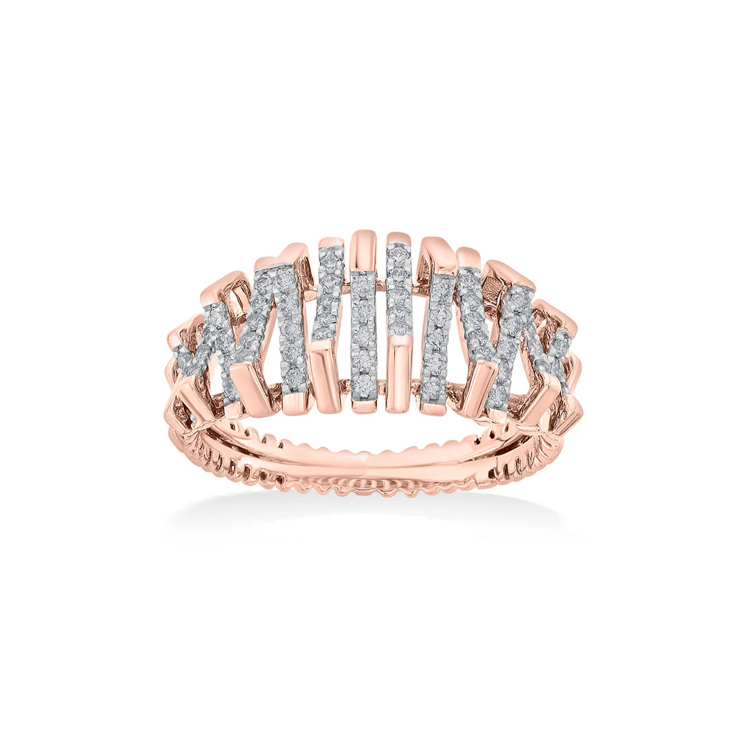Arinya Pulse Rose Gold Diamond Ring - Image 3