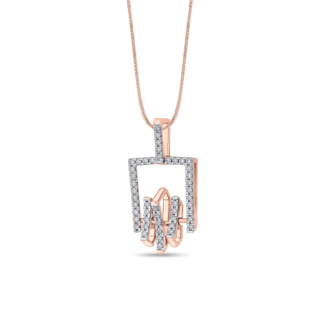 Arinya Rhythm Rose Gold Diamond Pendant - Image 4