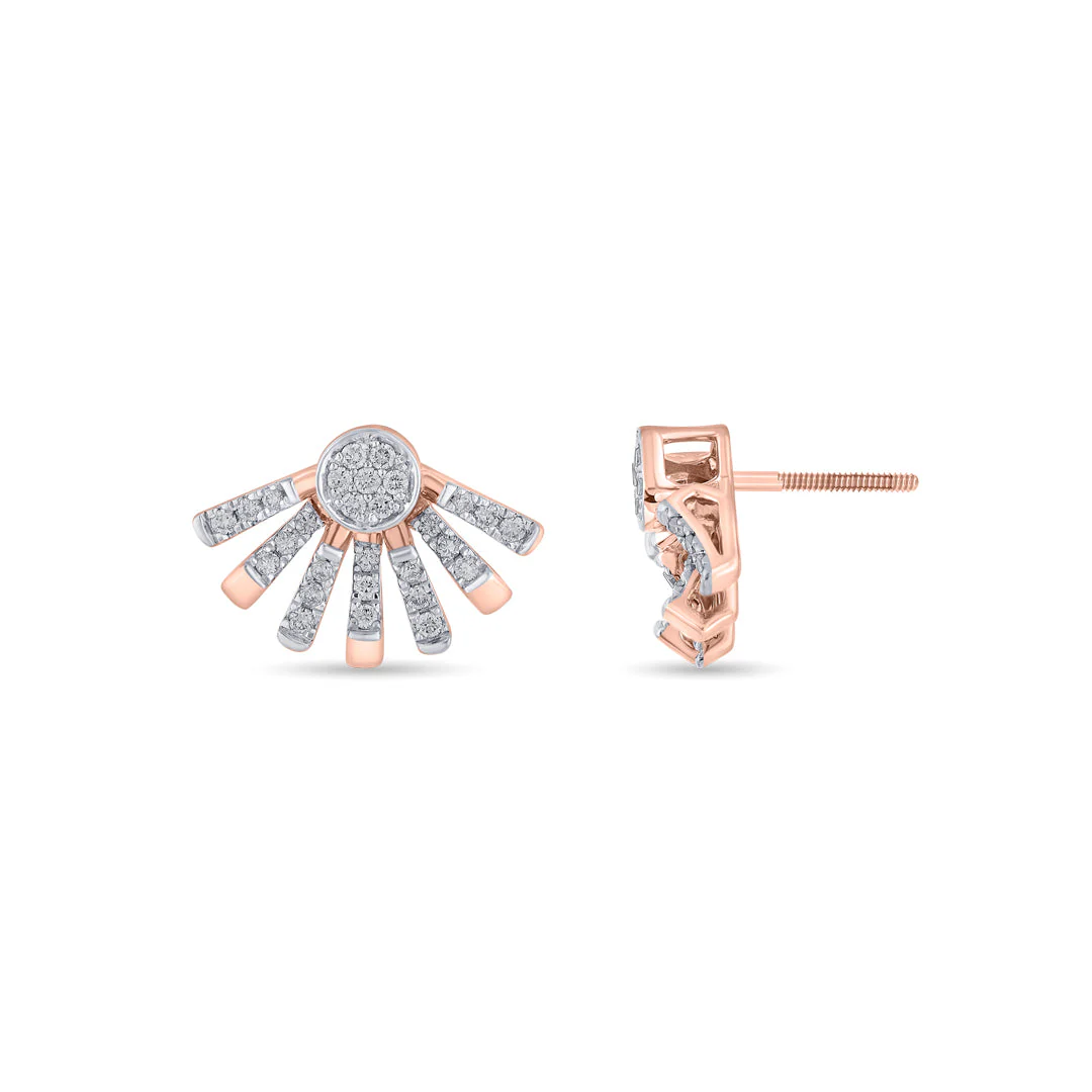 Arinya Span Rose Gold Diamond Earring - Image 5