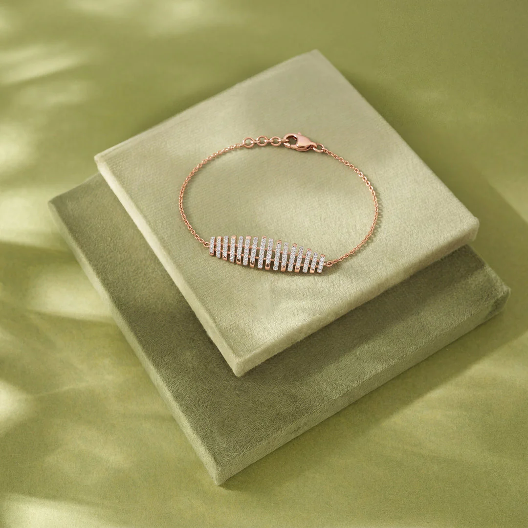 Arinya Stack Rose Gold Diamond Bracelet