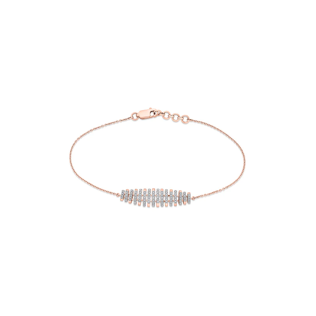 Arinya Stack Rose Gold Diamond Bracelet - Image 3