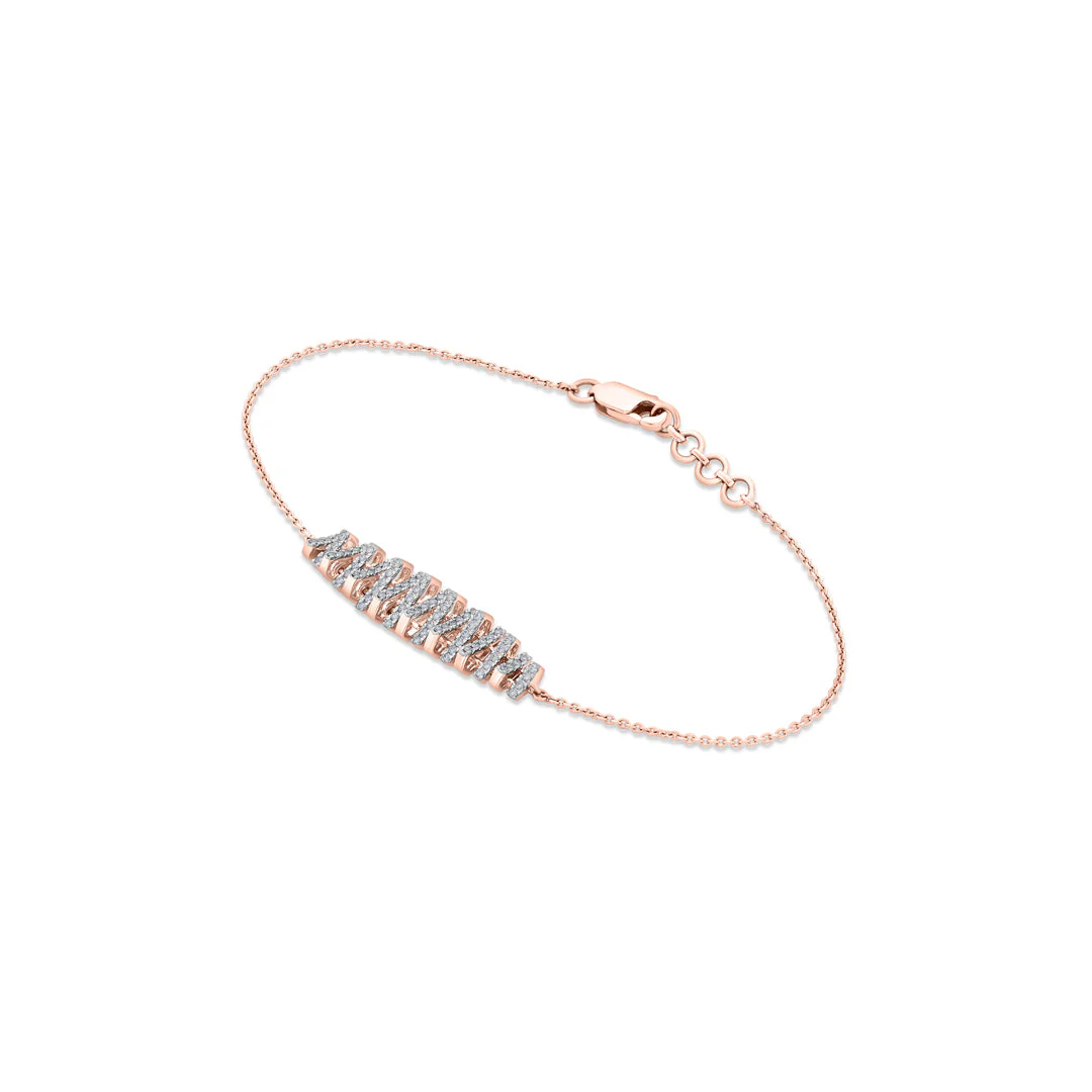 Arinya Stack Rose Gold Diamond Bracelet - Image 4