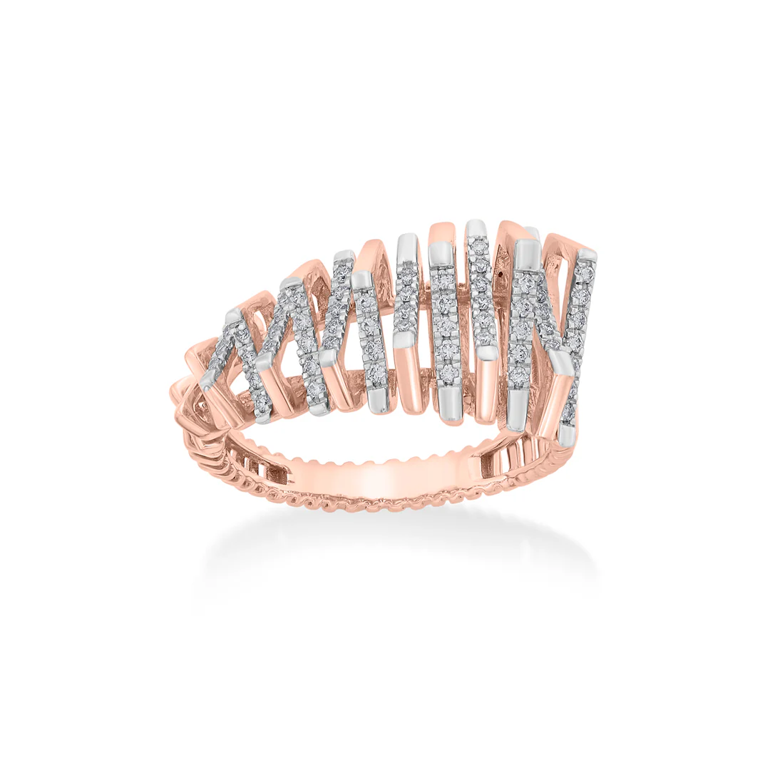 Arinya Sync Rose Gold Diamond Ring - Image 3