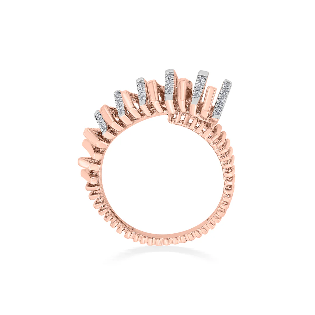 Arinya Sync Rose Gold Diamond Ring - Image 5
