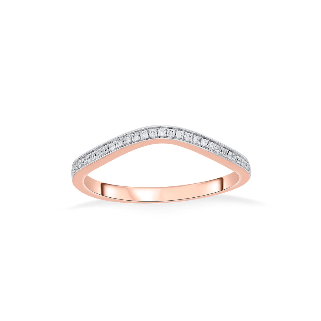 Aura Belle Casual Rose Gold Diamond Ring - Image 3