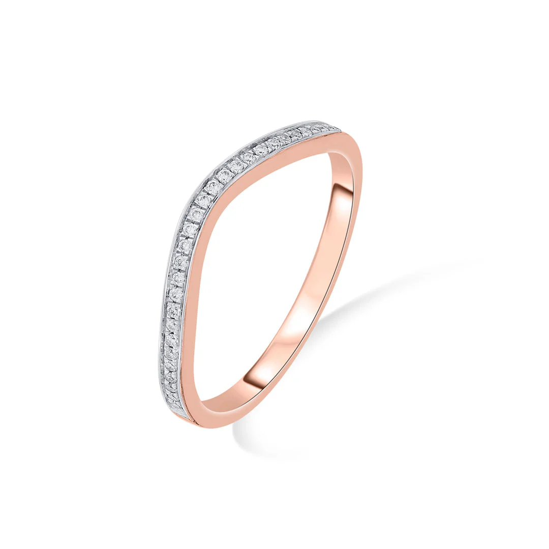 Aura Belle Casual Rose Gold Diamond Ring - Image 4