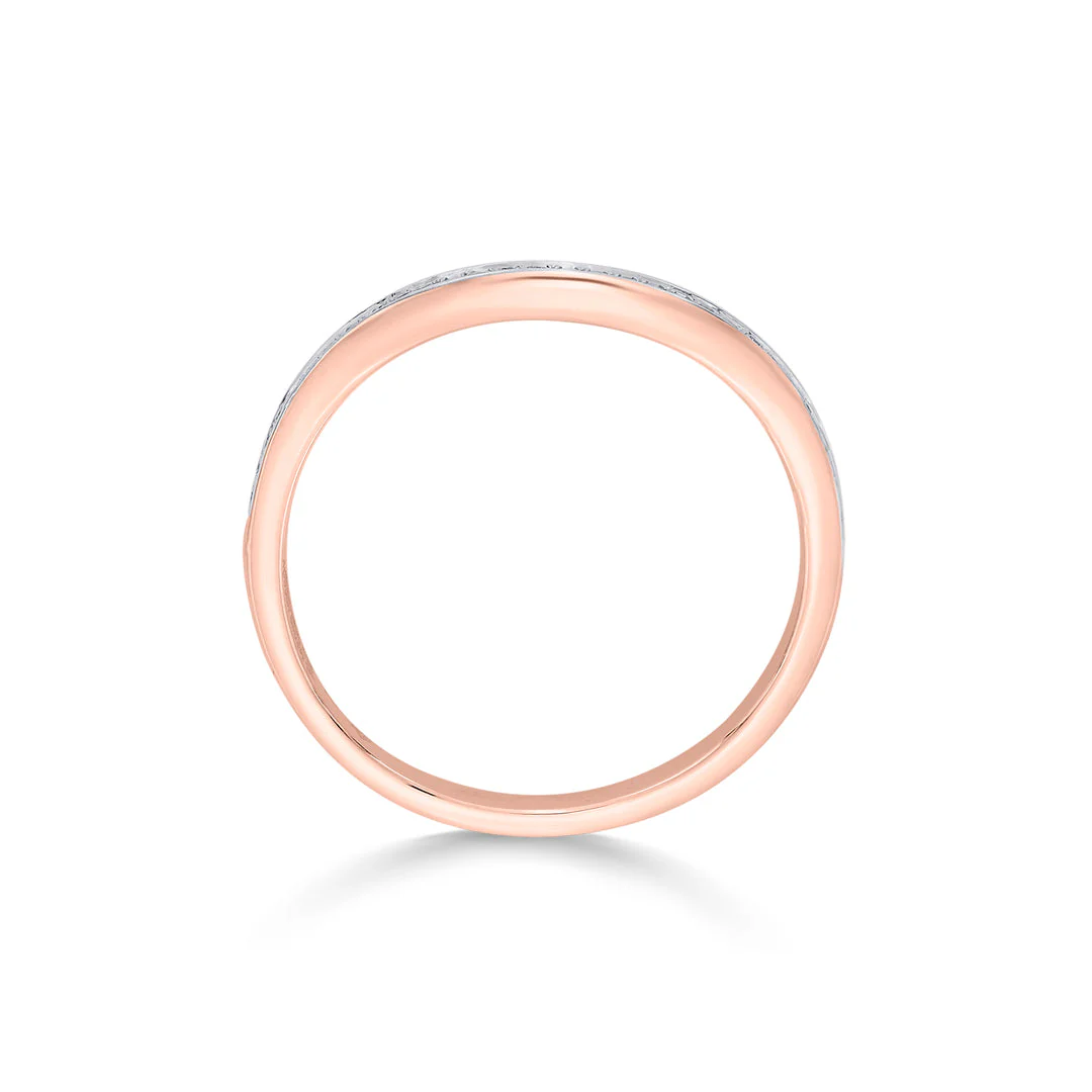 Aura Belle Casual Rose Gold Diamond Ring - Image 5