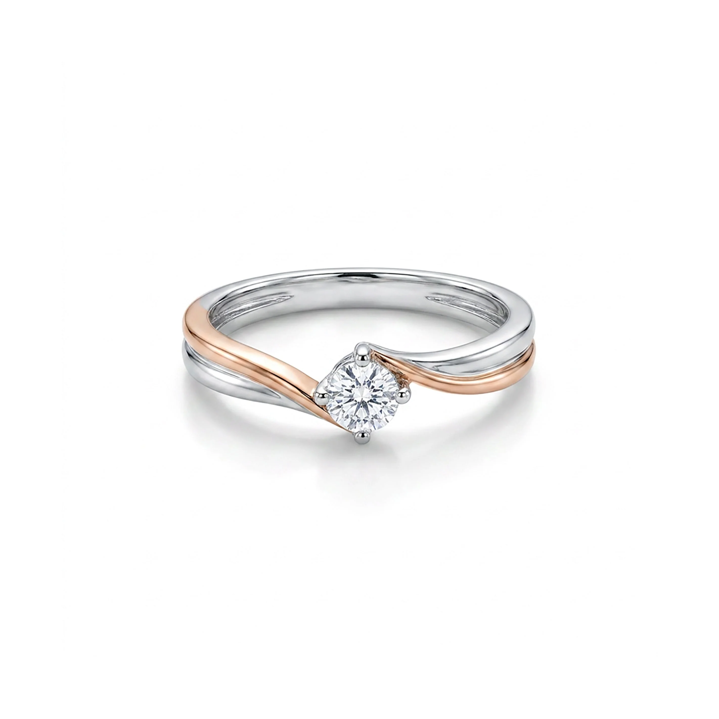 Aura Spark Fashion Rose + White Gold & Diamond Ring - Image 2