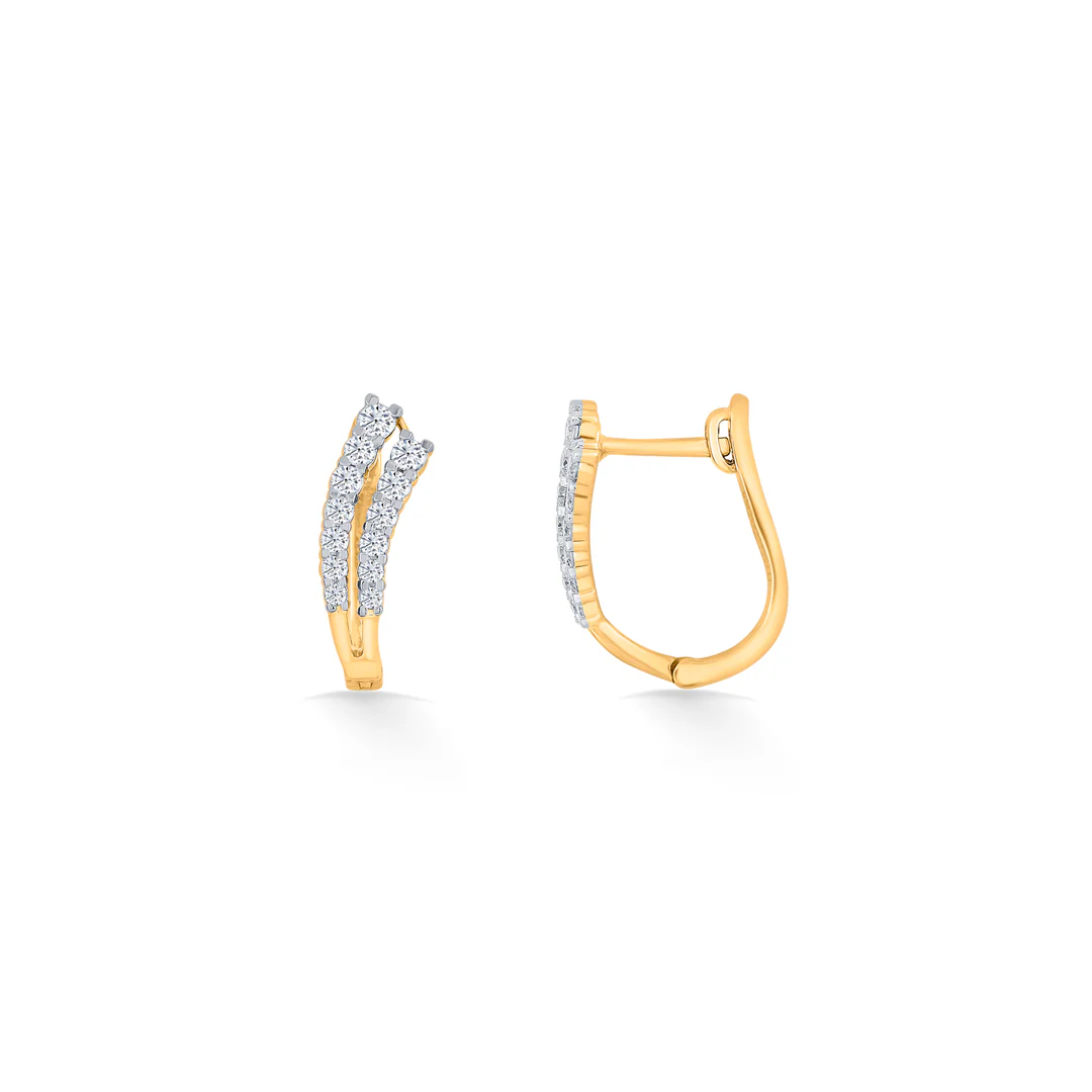 Aurora Twist Gold Stud Diamond Earring for Women - Image 5