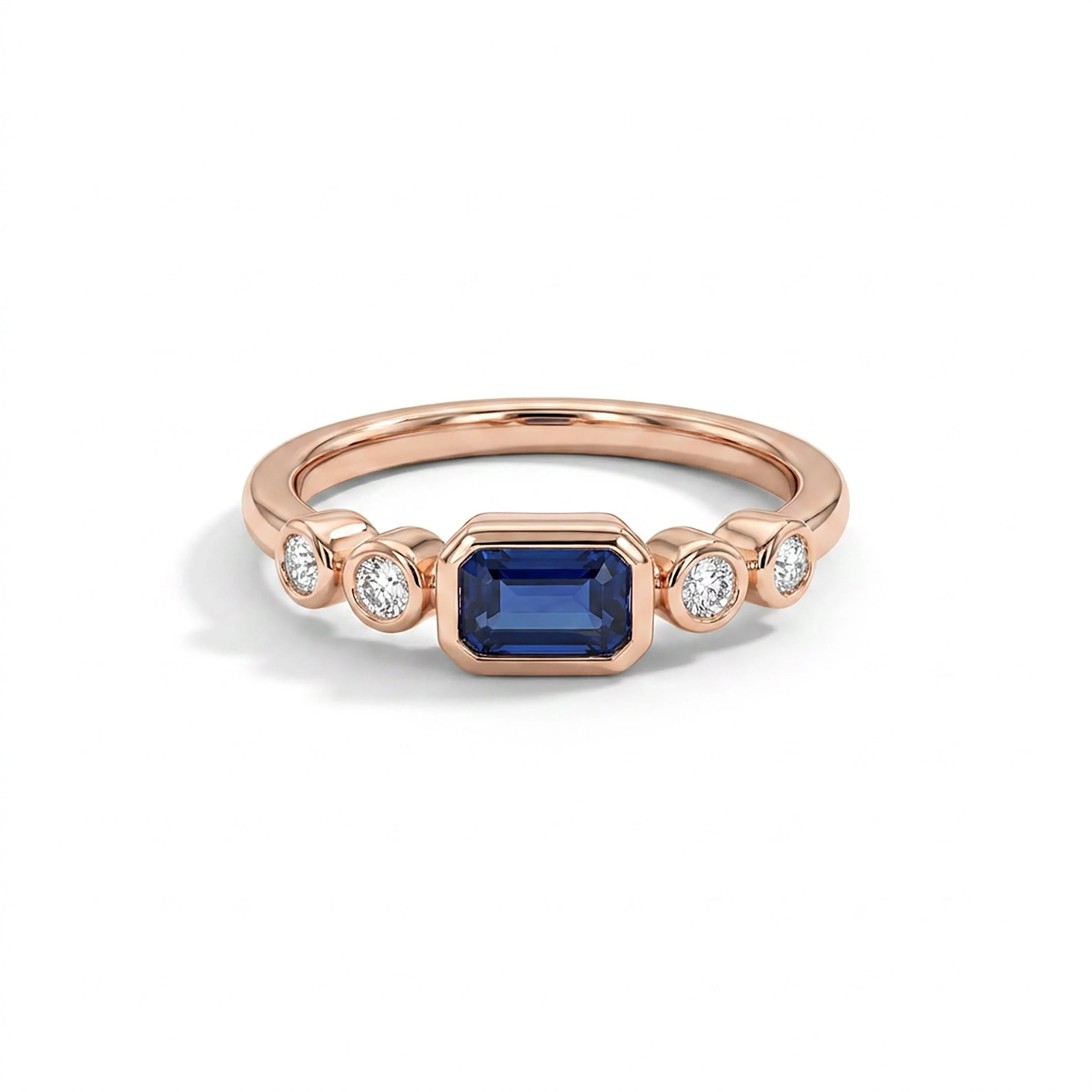 Azure Spark Engagement Rose Gold & Diamond Ring - Image 2