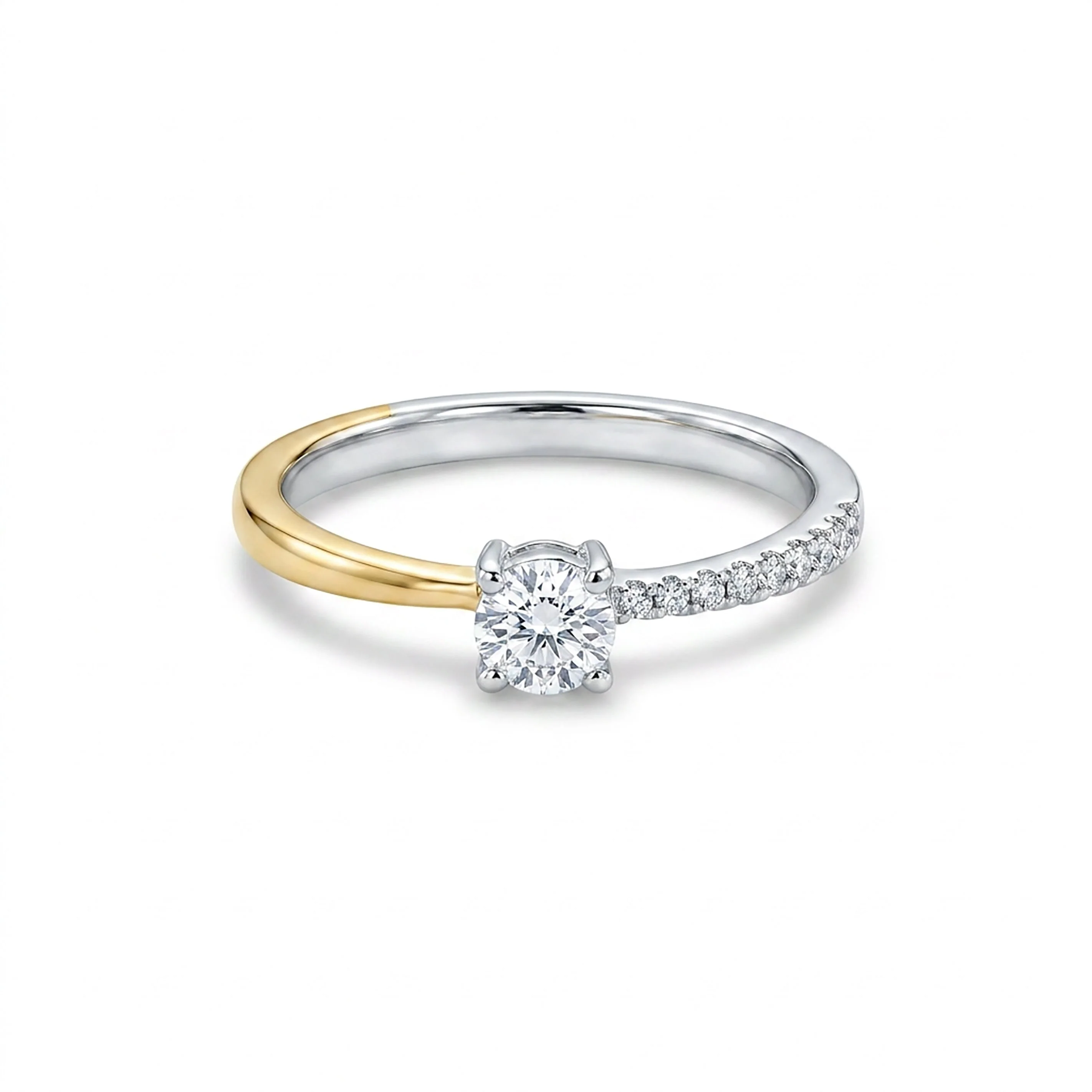 Bloom Radiance Casual Yellow + White Gold & Diamond Ring - Image 2