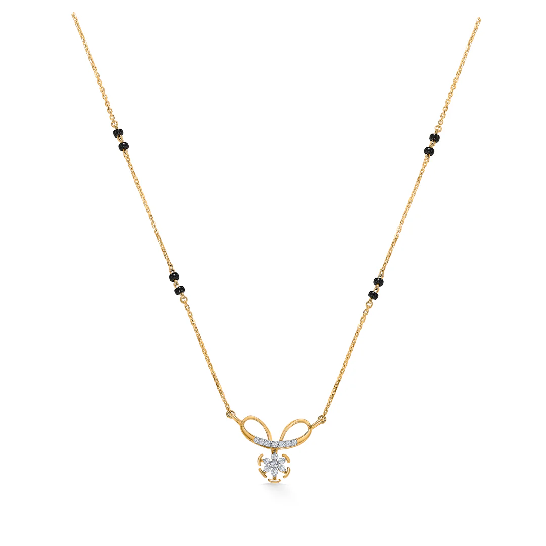 Blossom Bond Gold & Diamond Modern Mangalsutra - Image 3