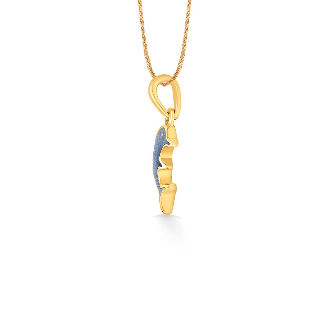Blue Dolphin Kids Gold Pendant For Women - Image 3