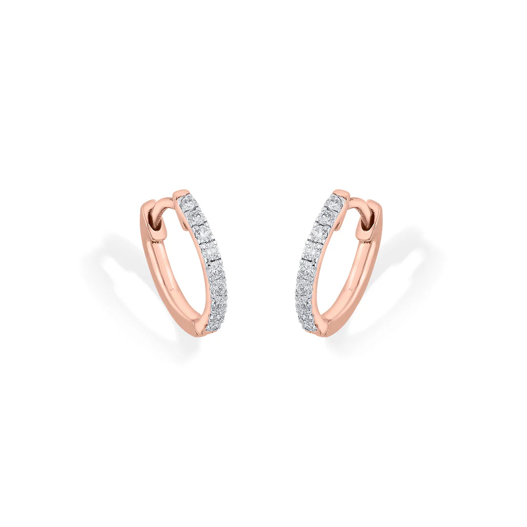 Bright Charm Diamond Hoops & Huggie Earrings - Image 4