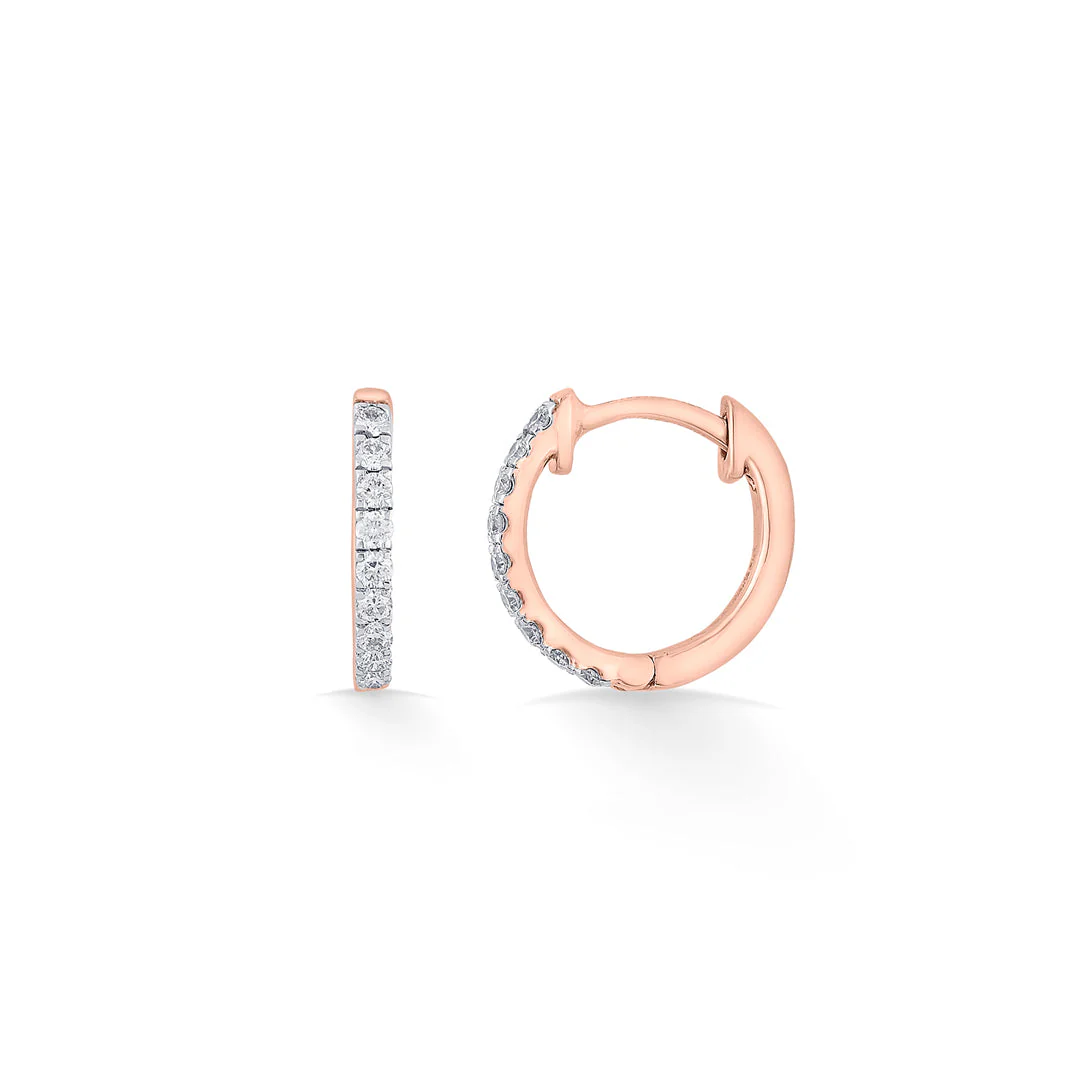 Bright Charm Diamond Hoops & Huggie Earrings - Image 5