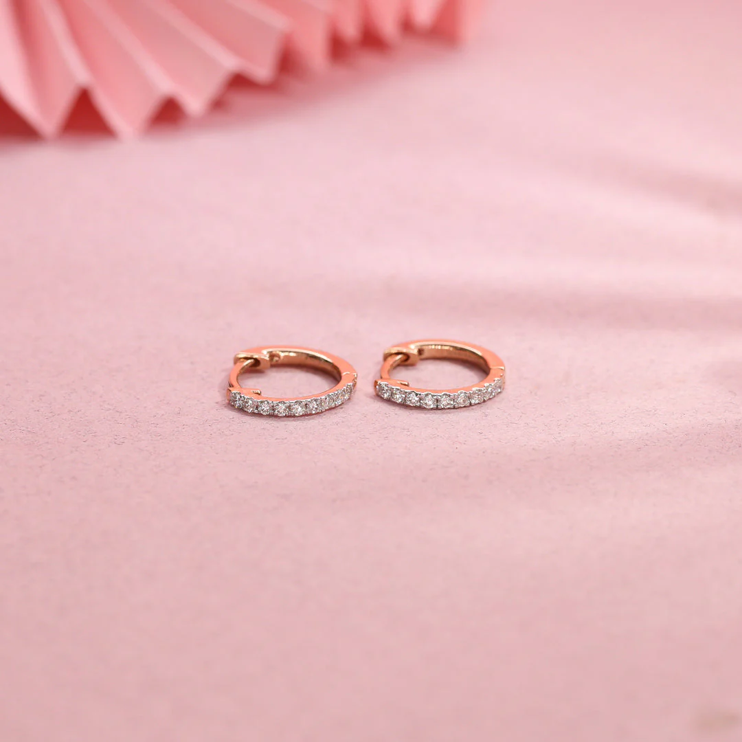 Bright Charm Diamond Hoops & Huggie Earrings - Image 6