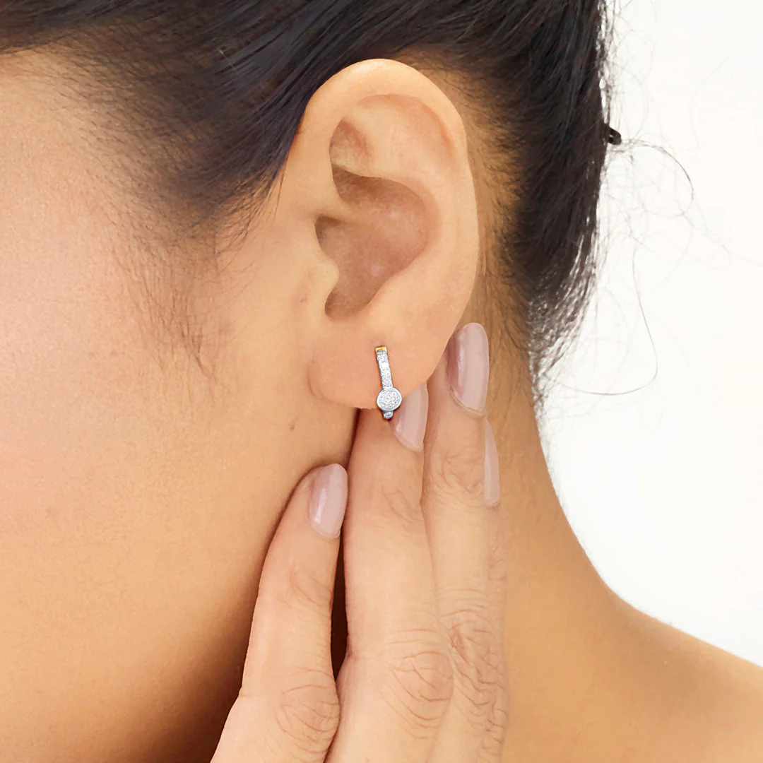 Bright Radiance Diamond Hoops & Huggie Earrings - Image 2