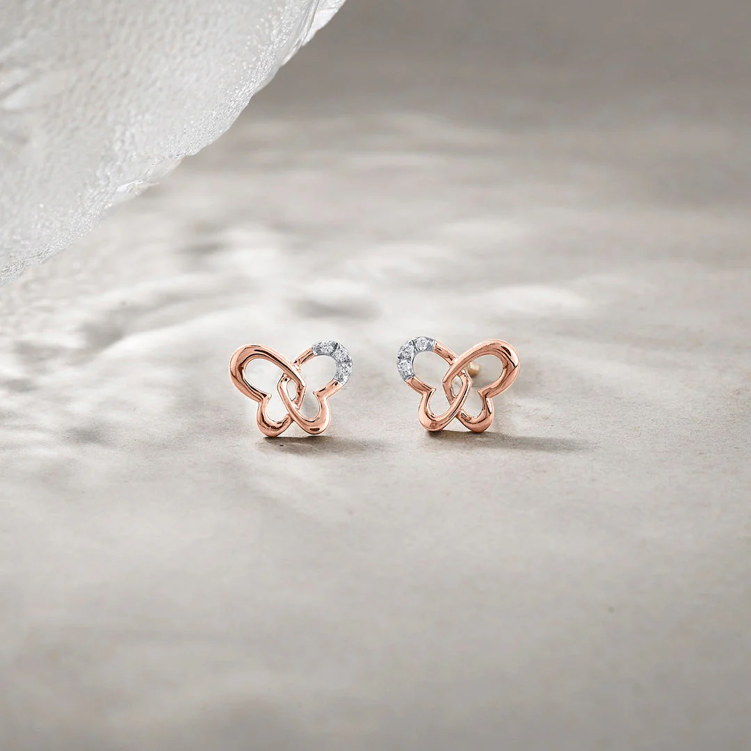 Butterfly Glow Diamond Stud Earrings