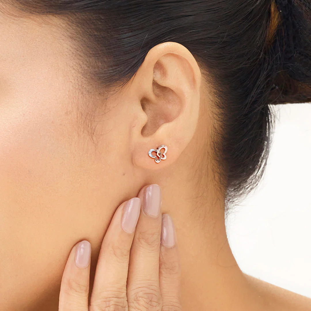 Butterfly Glow Diamond Stud Earrings - Image 2