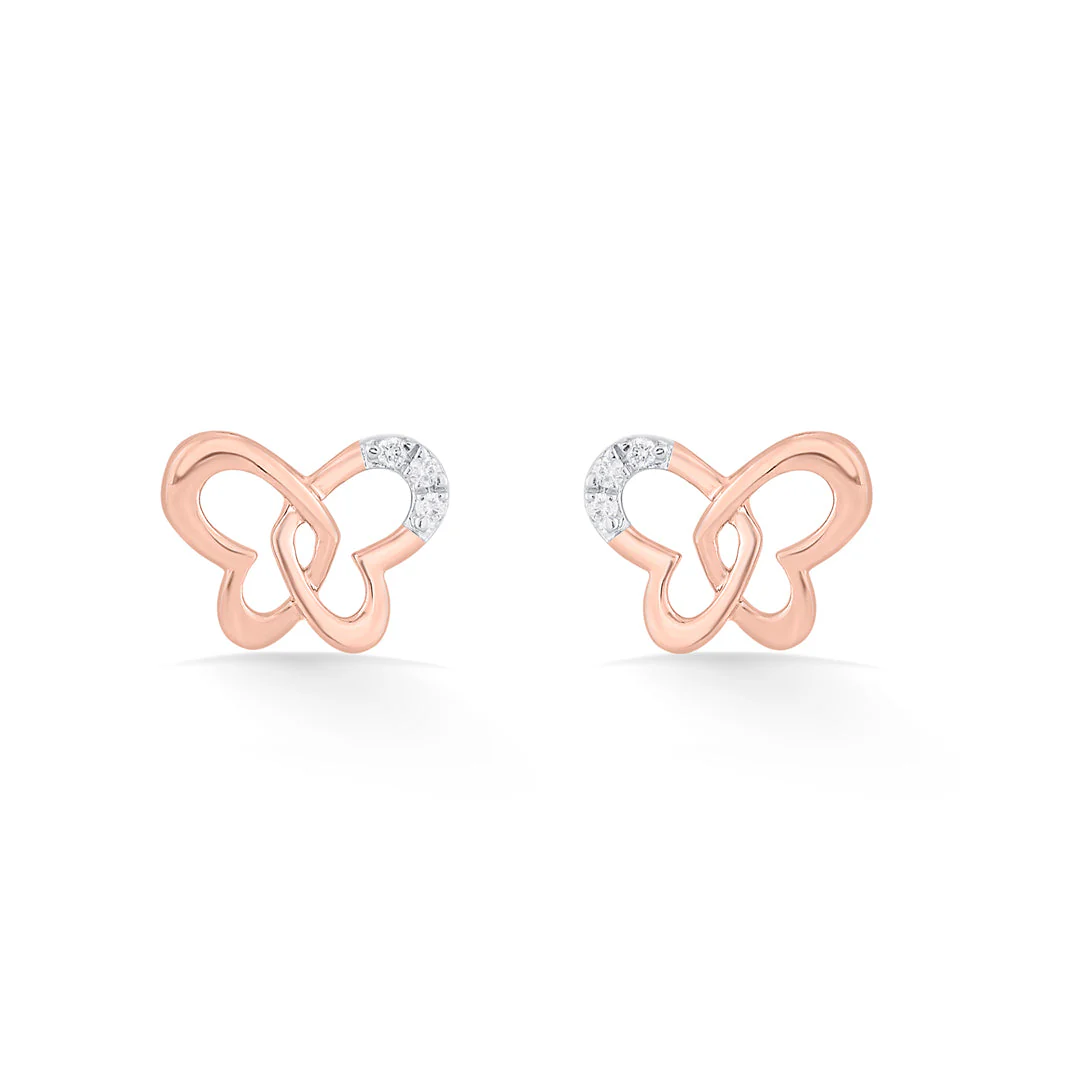 Butterfly Glow Diamond Stud Earrings - Image 3