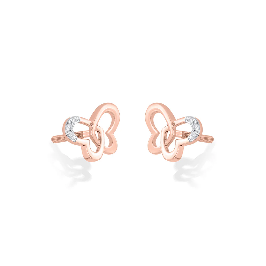 Butterfly Glow Diamond Stud Earrings - Image 4