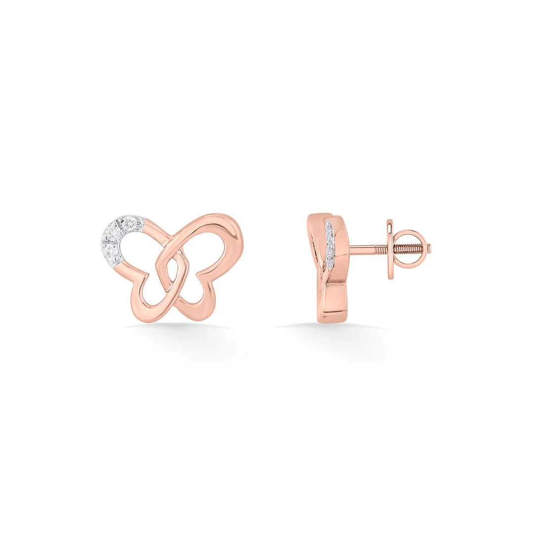 Butterfly Glow Diamond Stud Earrings - Image 5