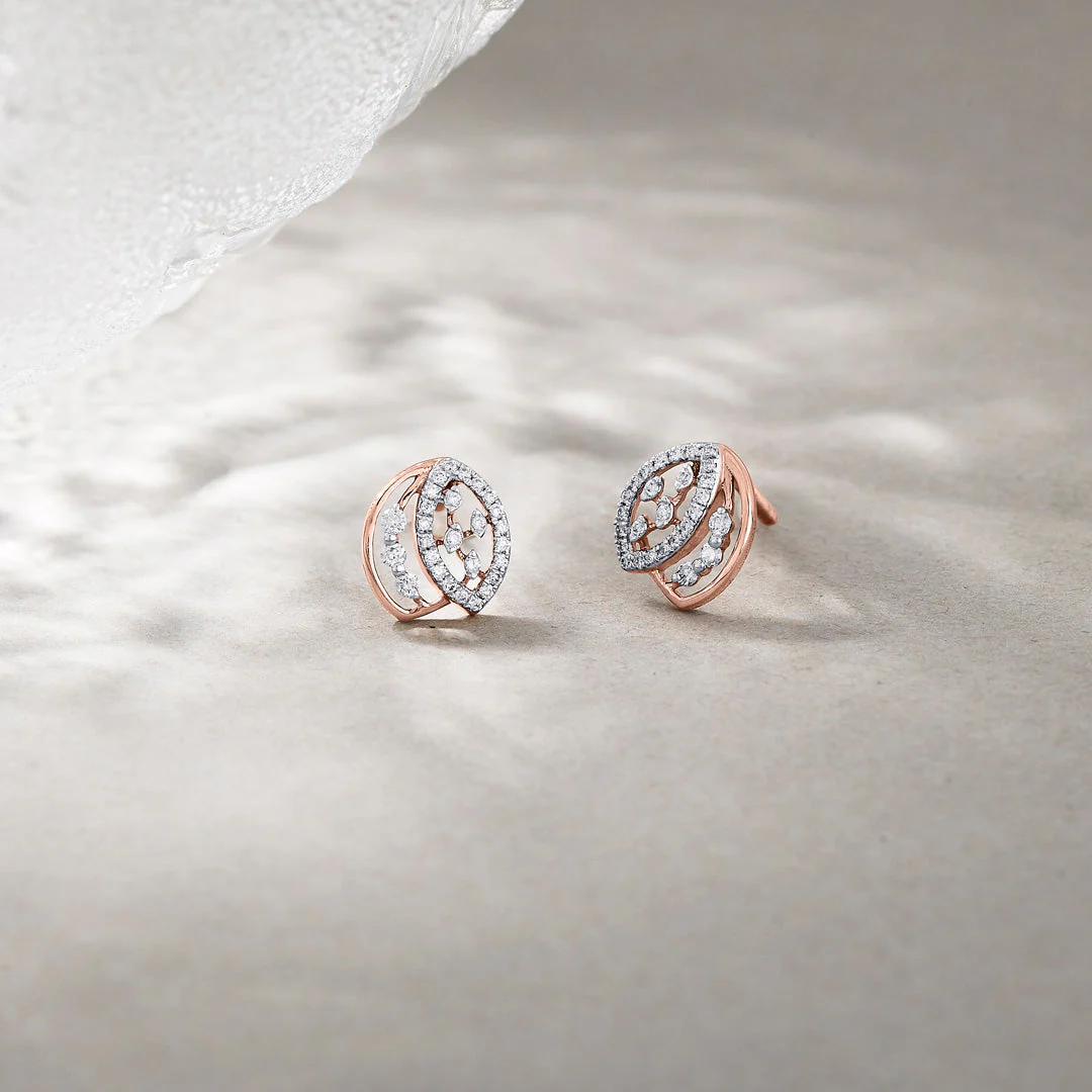 Celestial Gleam Diamond Stud Earrings