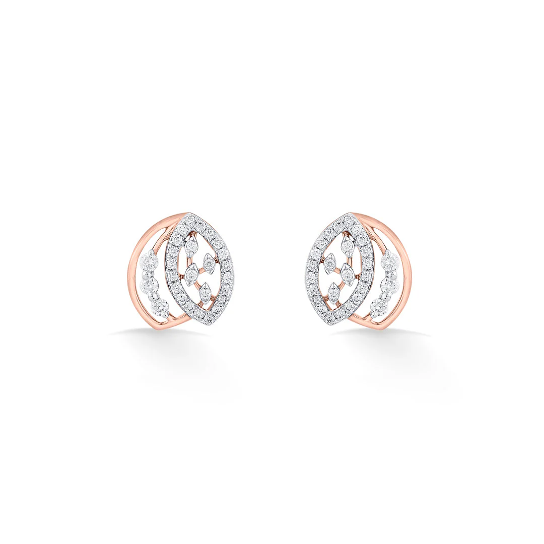 Celestial Gleam Diamond Stud Earrings - Image 3