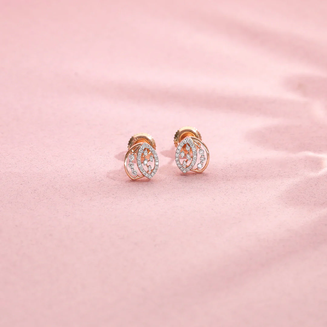 Celestial Gleam Diamond Stud Earrings - Image 6