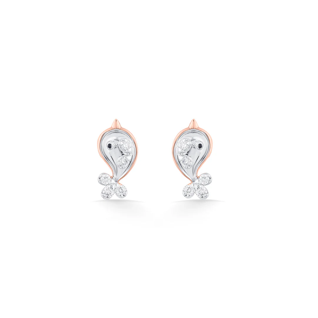Celestial Glint Diamond Stud Earrings - Image 3