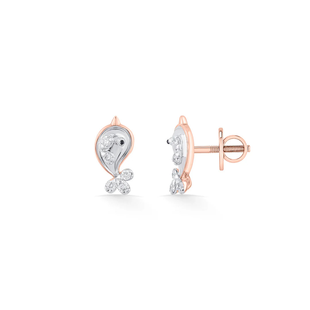 Celestial Glint Diamond Stud Earrings - Image 5