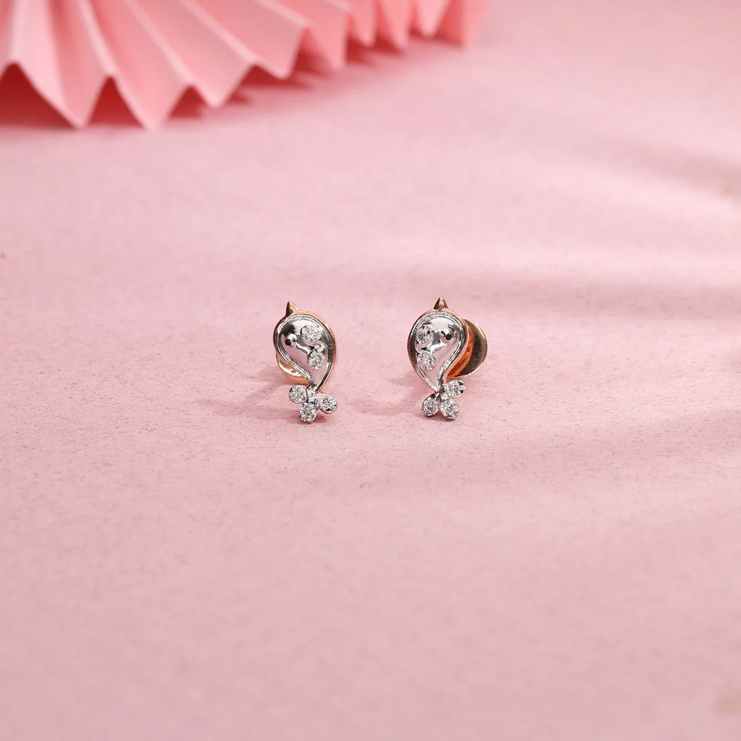 Celestial Glint Diamond Stud Earrings - Image 6