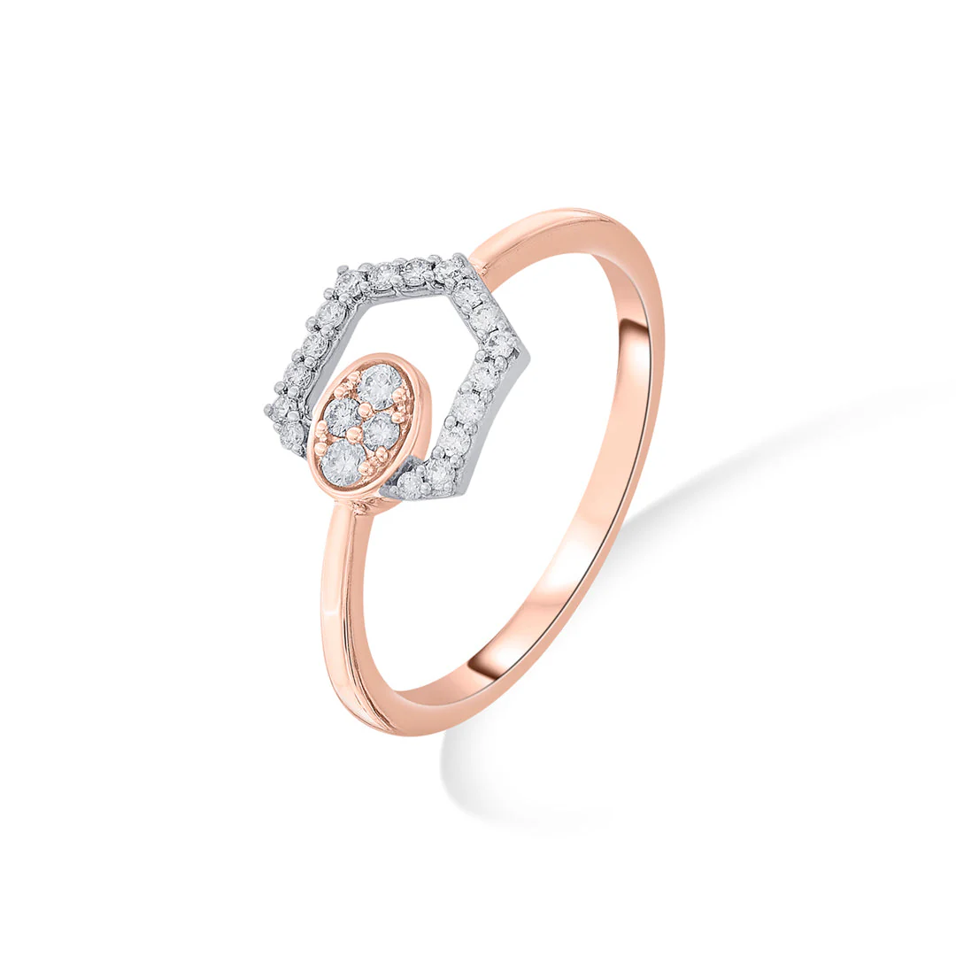 Charming Heaxgon Cocktail Diamond Ring - Image 4