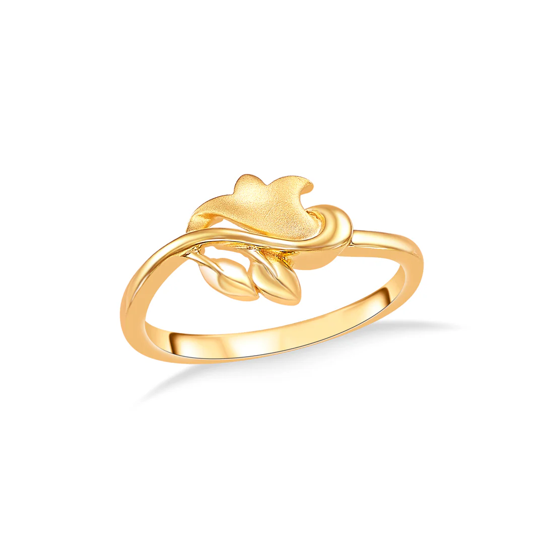 Cherry Blossom Gold Casual Ring For Women - Image 2