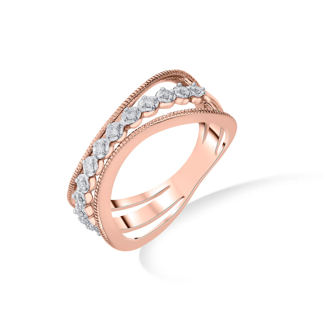 Circular Link Fashion Diamond Ring - Image 4