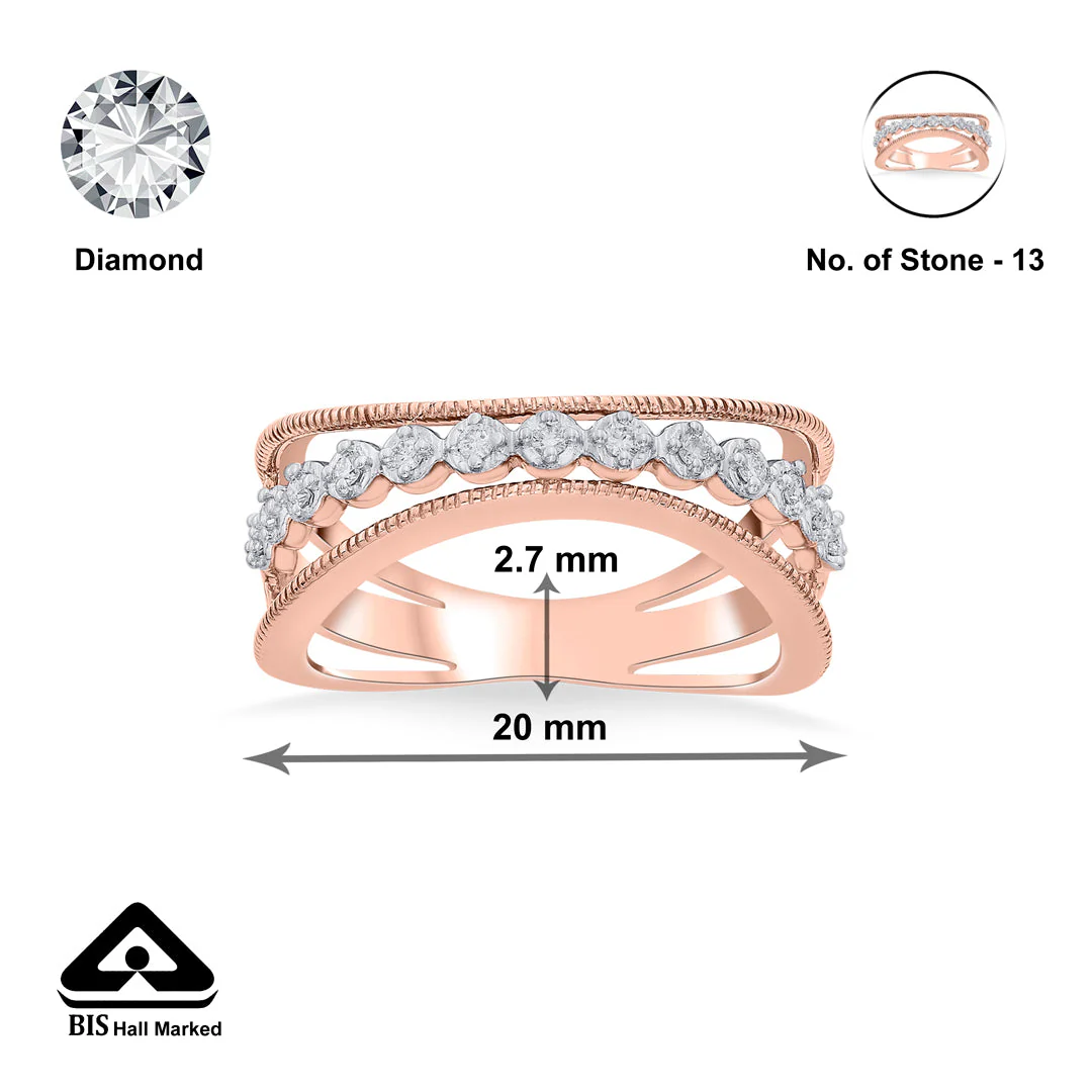 Circular Link Fashion Diamond Ring - Image 6