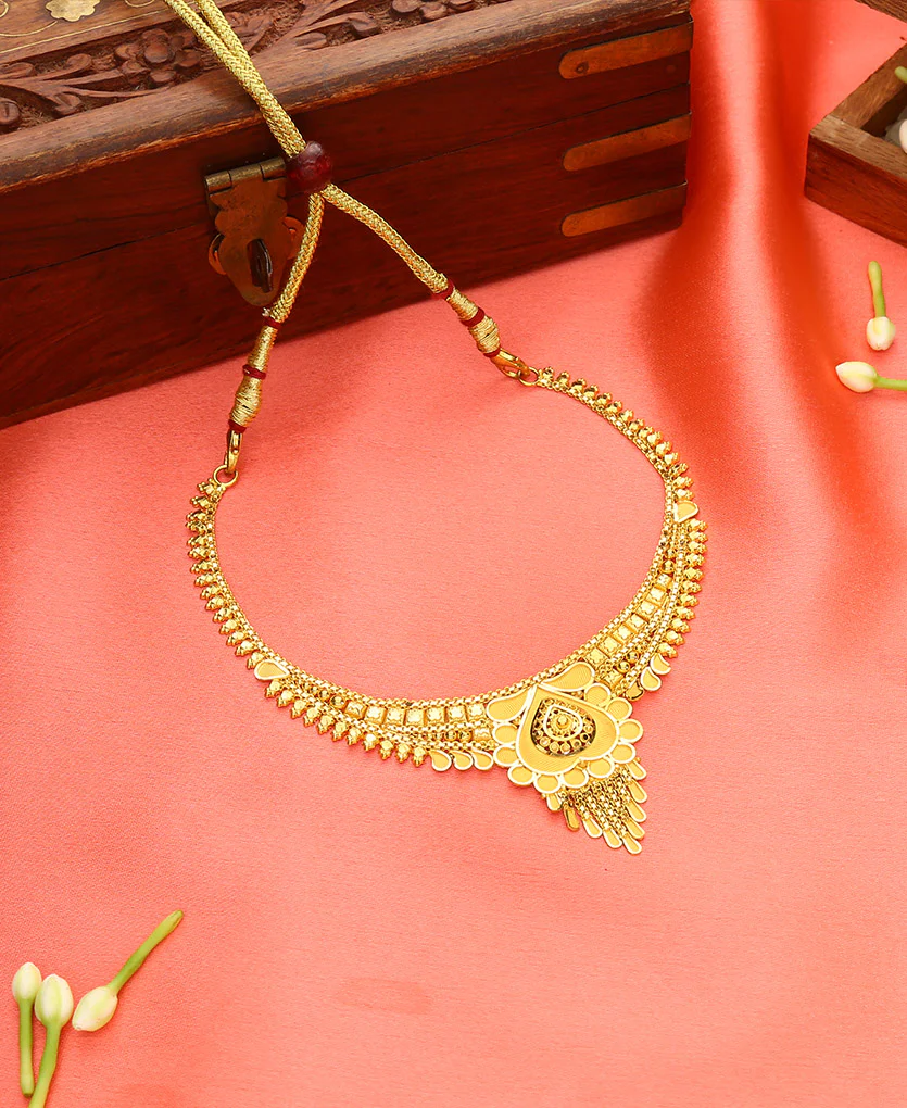 Classic Mangalya Yellow Gold Necklace For Women - Image 4